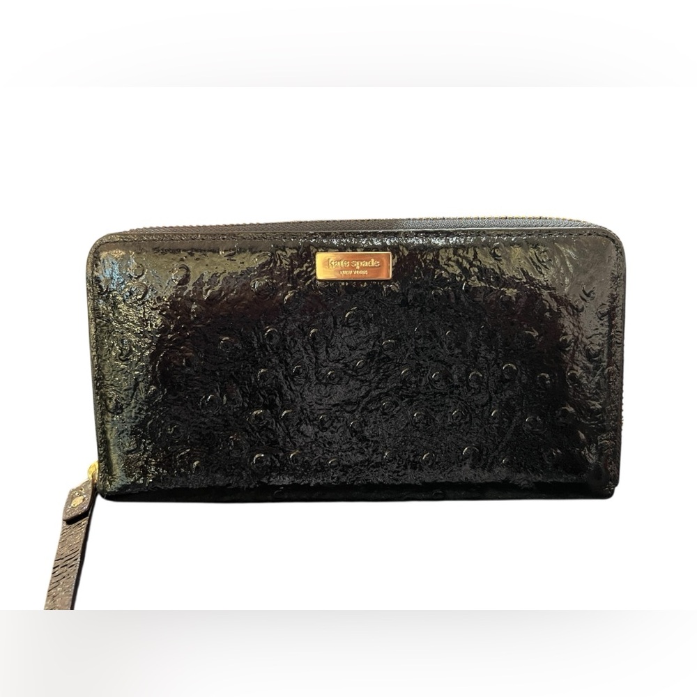 Kate Spade Riverside Street Ostrich Nedaโ Zip Around Wallet